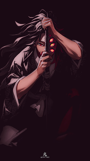 KOKUSHIBO RED, art, kimetsunoyaiba, tanjiro, demonslayer, kimetsu, upermon, demon, yoriichi, anime HD phone wallpaper