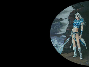 Warrior, sword, fantasy, female HD wallpaper