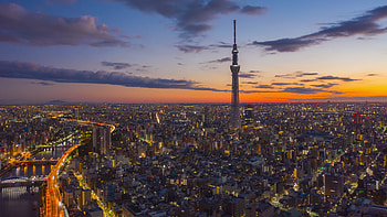 Japan Skyline, stock footage, Tokyo Japan HD wallpaper