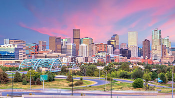 Colorado skyline, Denver panorama, Dusk view, Vecteezy stock HD wallpaper