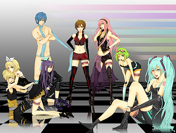 Vocaloid, miku, luka, len, rin, kaito, gumi, beni HD wallpaper