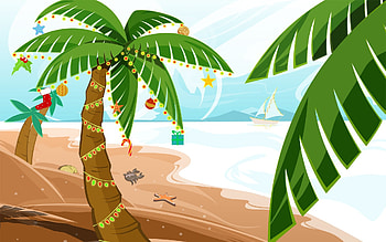 Tropical Island Christmas, Tropical, Island, Christmas HD wallpaper