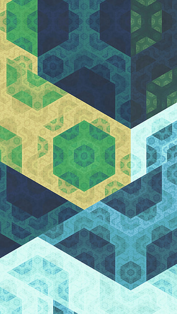 Minimal, hexagonal pattern, geometric, colorful HD phone wallpaper