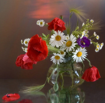 summer bouquet, still life, summer, bouquet, flowers HD wallpaper