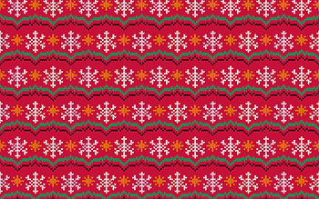 Texture, winter, snowflake, white, red, green, fabric, pattern HD wallpaper