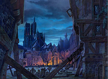 Night of Nights, halloween, buildings, city, art, church, dark HD wallpaper