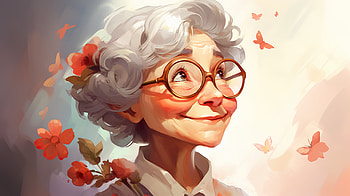 Artistic Grandma, woman, Grandmother HD wallpaper