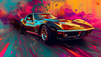 Stingray splash 3, Chevrolet Corvette, corvette stingray, Color Splash, car HD wallpaper