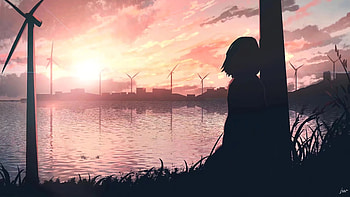 Sad Anime Girl , anime-girl, anime, sad, alone, artist, artwork, digital-art HD wallpaper