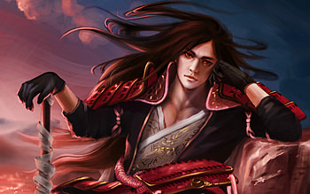 Madara Uchiha, protagonist, Naruto characters, sunset, Naruto, manga, samurai, Uchiha Madara, fan art, Madara Uchiha Naruto HD wallpaper