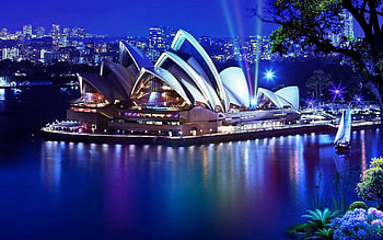 Cities, Night, Sydney, Lights, Opera Theatre, Opera House, Nocturnal HD wallpaper