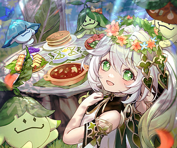 Nahida's Aranara Picnic — Genshin Impact, Nahida (Genshin Impact), Aranara, video game, Genshin Impact HD wallpaper
