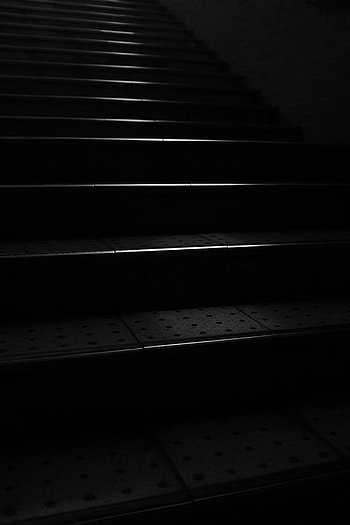 Dark, Bw, Chb, Stairs, Ladder, Steps HD phone wallpaper