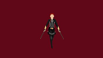 Black Widow Fiery Resolve, black-widow, superheroes, artwork, digital-art, minimalism, deviantart HD wallpaper