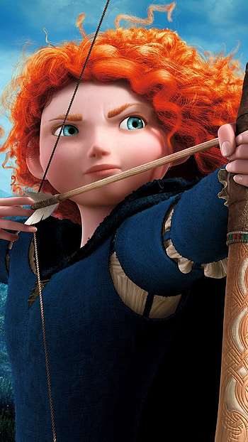 Brave , Princess Merida, Animated movie, Epic landscapes HD phone wallpaper