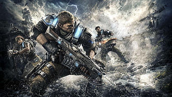 Gears 4 , Epic gaming backgrounds, Action-packed battles, Immersive experience HD wallpaper