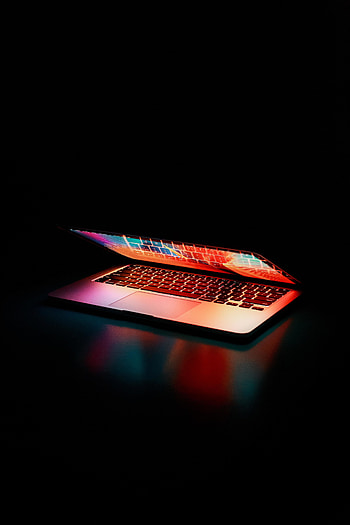 Laptop, colorful, screen, dark HD phone wallpaper