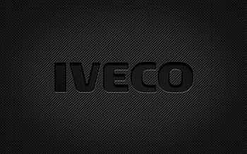 Iveco carbon logo, , grunge art, carbon background, creative, Iveco black logo, cars brands, Iveco logo, Iveco HD wallpaper