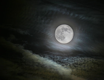 The Full Moon, night, moon, dark HD wallpaper