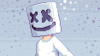 Pixel Marshmello Art, marshmello, music, pixel HD wallpaper