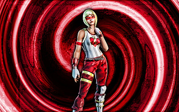 Crusher, red grunge background, Fortnite, vortex, Fortnite characters, Crusher Skin, Fortnite Battle Royale, Crusher Fortnite HD wallpaper