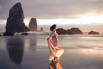 Beach Mood Girl , graphy, girls, model, beach HD wallpaper