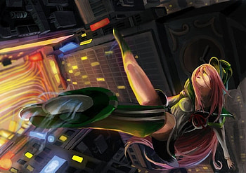 Simca, skirt, air gear, girl, pink hair, long hair, anime girl, buildings, anime, rollerblades, streets, cool, hat, female HD wallpaper