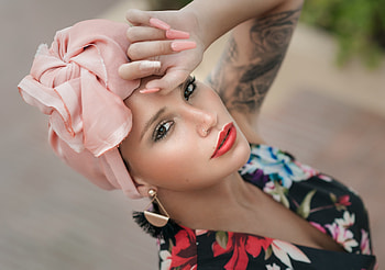 Beauty, face, girl, pink, woman HD wallpaper