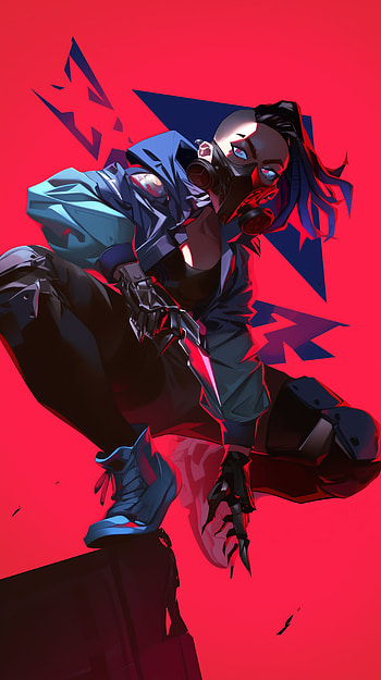 Bold Valorant Red Anime for Your , video game, Valorant, red anime HD phone wallpaper