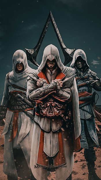 Assassins Creed, gaming, ezio, fictional character, games, action, assasins creed, assassin, altair HD phone wallpaper