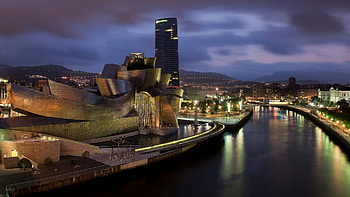 Guggenheim Museum, Bilbao, Landscape HD wallpaper