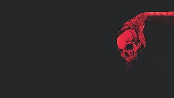 Red Skull, skull, artist, red HD wallpaper