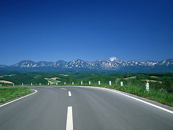 Nature, Mountains, Vertex, Road, Turn, Asphalt, Tops HD wallpaper