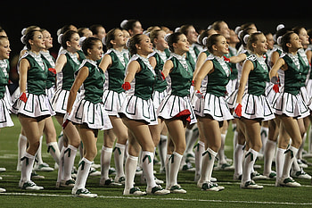 Group of cheerleader, Green field, stock HD wallpaper