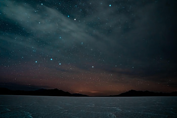 Landscape, Mountains, Night, Dark, Starry Sky HD wallpaper