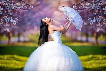 Girl, Model, graph, Dress, Umbrella HD wallpaper