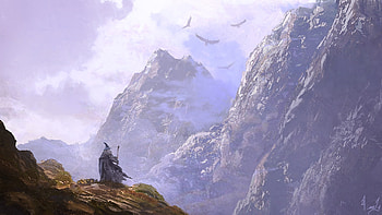 The guardians, art, fantasy, guardians, eagle, gandalf, wizard, joseph feely, lotr, luminos HD wallpaper