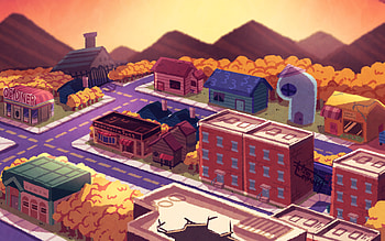 Deltarune Village Scene – Vibrant Video Game, video game, deltarune HD wallpaper