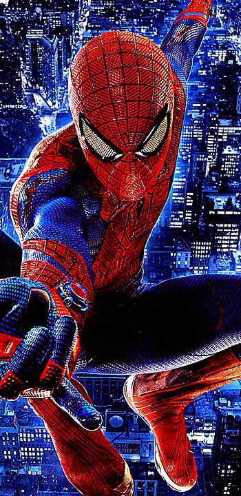 Amazing Spider-Man, red, electric blue HD phone wallpaper