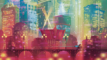 Silicon City, biker, artist, artwork, digital-art, deviantart HD wallpaper