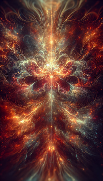 Fractal Flame Nebula, Abstract, fractal, glow, cosmic, Digital Art HD phone wallpaper