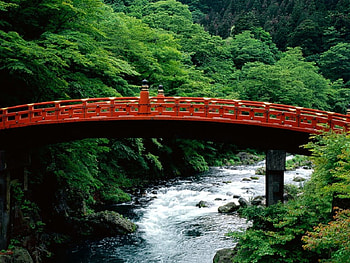 Sacred Bridge, bridge, daiya river, sacred, japan HD wallpaper