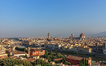 Florence city panorama, Summer vibes, Florence Cathedral, Tuscany, Italy HD wallpaper