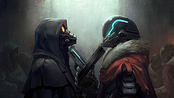 Stand Off, artist, artwork, digital-art, artstation HD wallpaper