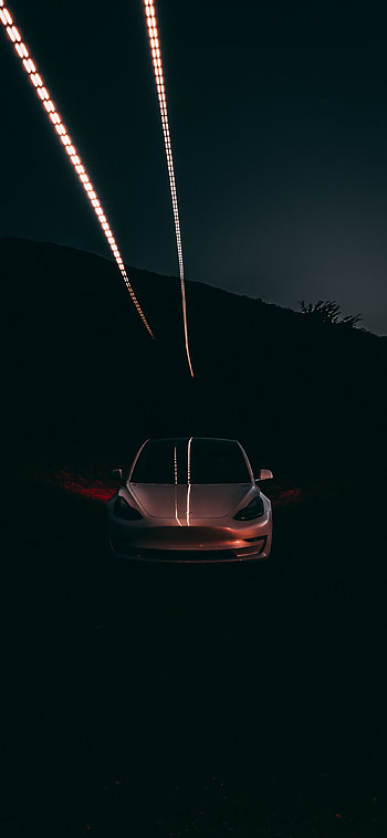 Tesla Model Y, Night backgrounds HD phone wallpaper