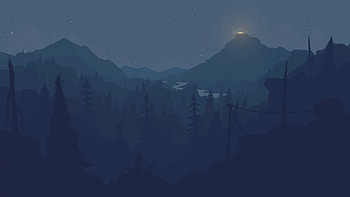 Firewatch, Forest night light, U TV , Nature's beauty HD wallpaper
