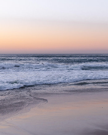Nature, Sea, Waves, Beach, Coast, Evening HD phone wallpaper