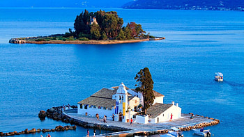Corfu Greece, Vivid backgrounds, Scenic beauty, Explore HD wallpaper