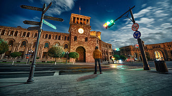 Republic Square, Armenia HD wallpaper