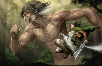 Attack On Titan, Anime, Eren Yeager, Mikasa Ackerman, Shingeki No Kyojin HD wallpaper
